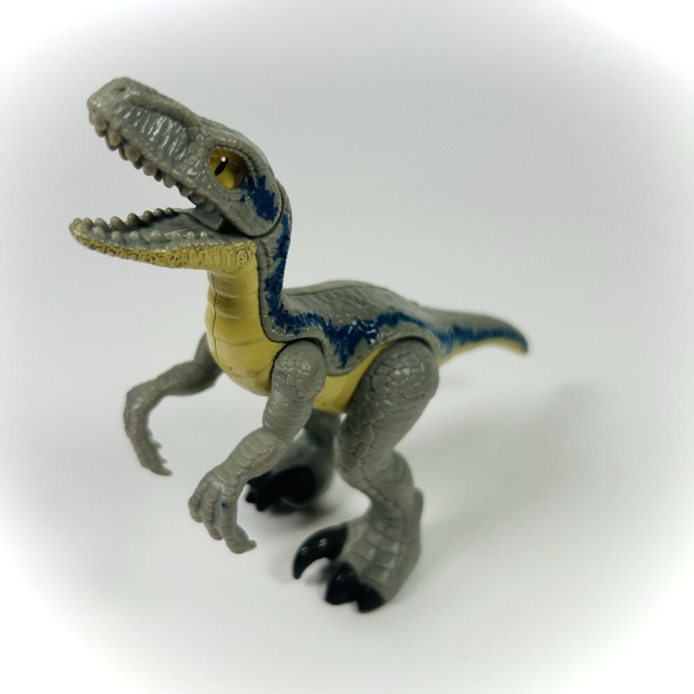 BLUE Fisher Price Imaginext Jurassic World Velociraptor Raptor Figure